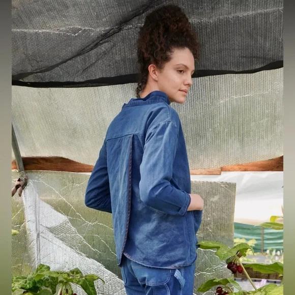 Gamine Workwear Piscine Smock Indigo Stripe - Picture 9 of 9